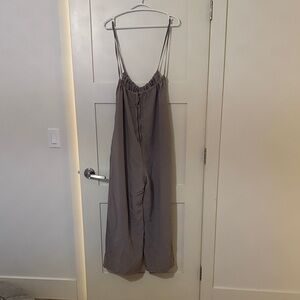 Women's Wide-Leg Spaghetti Strap Jumpsuit - Gray